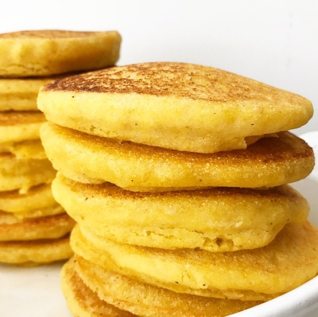 Cornmeal Pancakes {Vegan & Gluten-Free} with Blackberry Compote