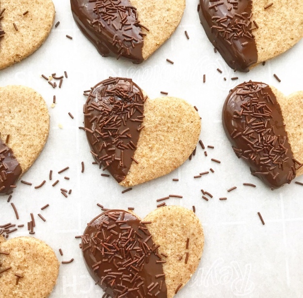 Chocolate-Dipped Brown Butter Shortbread