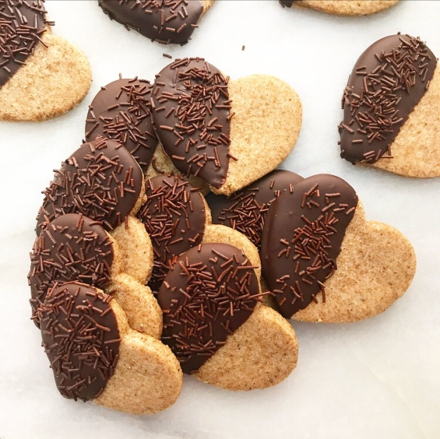 Chocolate-Dipped Brown Butter Shortbread
