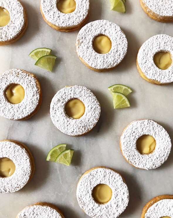 Key Lime Linzer Cookies