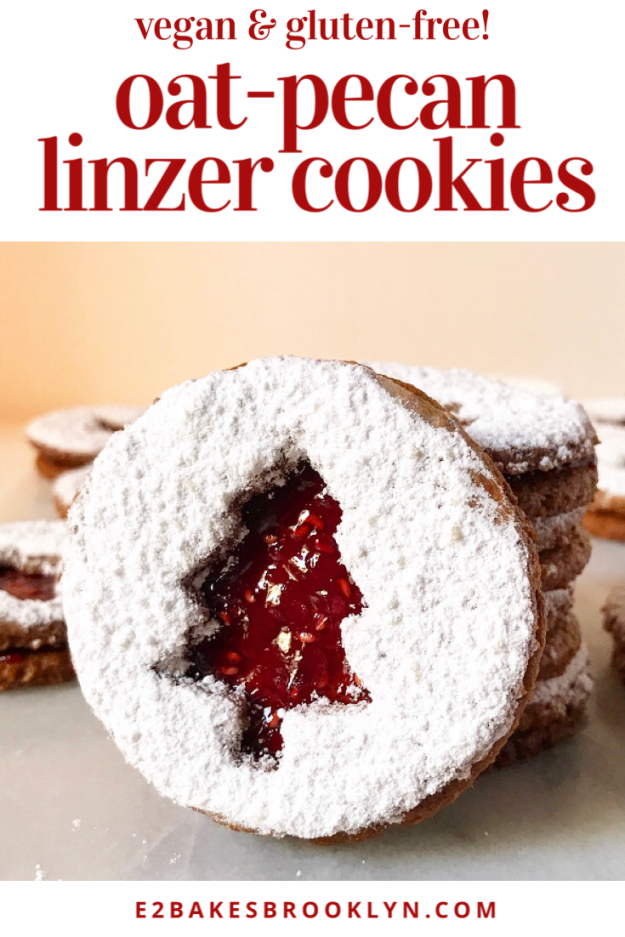 Oat-Pecan Linzer Cookies {Vegan & Gluten-Free}