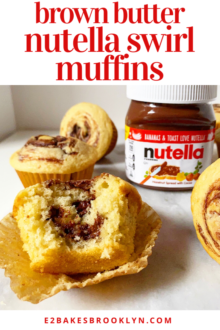 Brown Butter Nutella Swirl Muffins