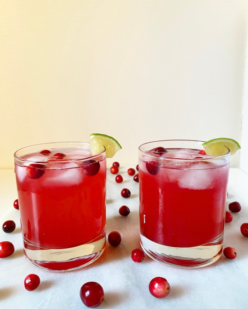 Cranberry Simple Syrup & Sparkling Cranberry Ginger Mocktails​